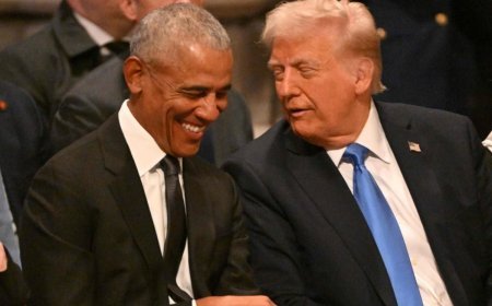 Trump e Obama Conversam Amistosamente Durante Velório de Jimmy Carter