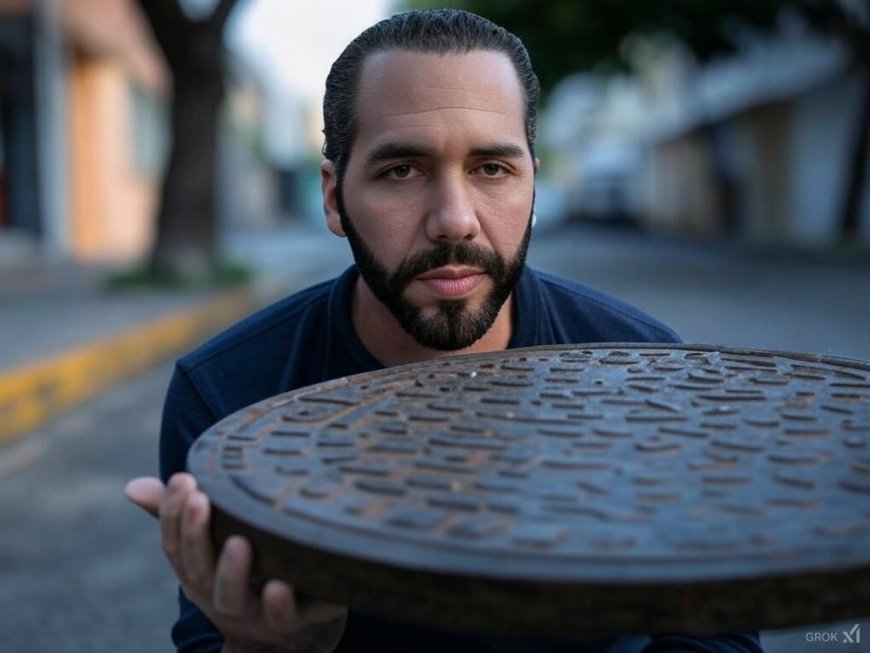 Nayib Bukele derriba estatuas comunistas en El Salvador y las convierte en tapas de alcantarilla