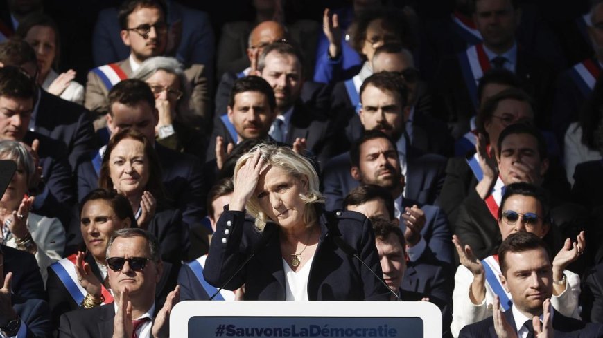 Marine Le Pen compares herself to Martin Luther King at a rally following corruption conviction