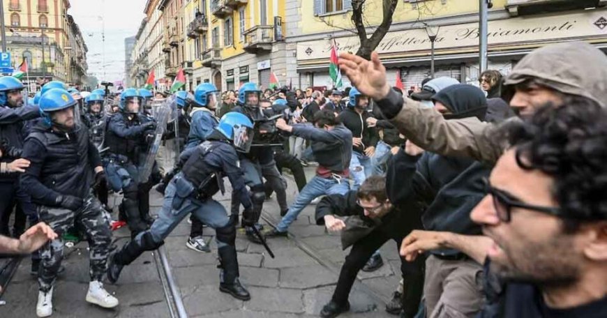Milan riots after Meloni's Palestine decision reignite debate on Antifa