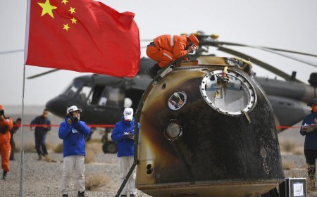 Após dias de tensão e silêncio orbital, astronautas chineses finalmente retornam à Terra após ficarem presos na estação Tiangong