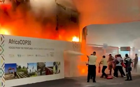 Incêndio atinge Pavilhão dos Países na COP30 e deixa 21 atendidos por fumaça em Belém