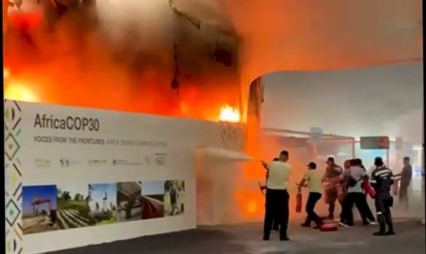 Incêndio atinge Pavilhão dos Países na COP30 e deixa 21 atendidos por fumaça em Belém