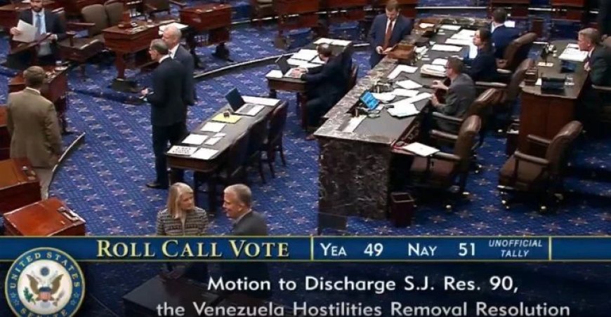 Senado dos EUA Bloqueia Resolução que Limitava Poderes Militares de Trump na Venezuela em Votação Histórica