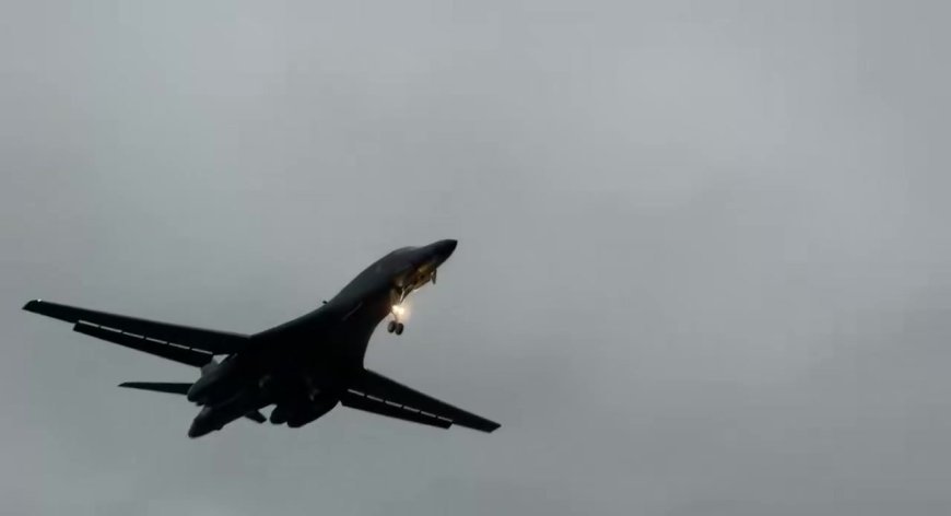 USAF B-1B Lancer bomber arrives at RAF Fairford in the United Kingdom; Preparations advance for additional deployment to Diego Garcia and British bases